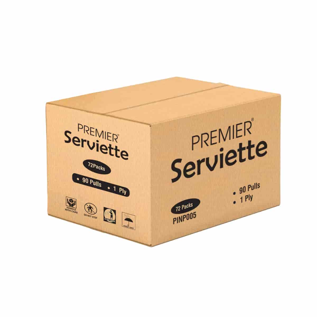 Premier Tissue Paper Serviettes 90s White